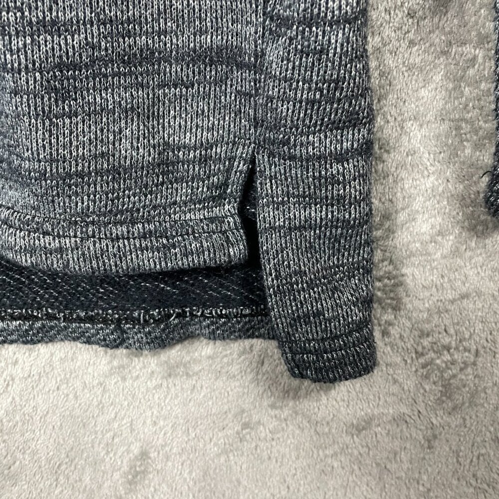 Vans Knit Hooded Sweatshirt Mens Small Gray 1/4 Button Long Sleeve - Picture 8 of 8